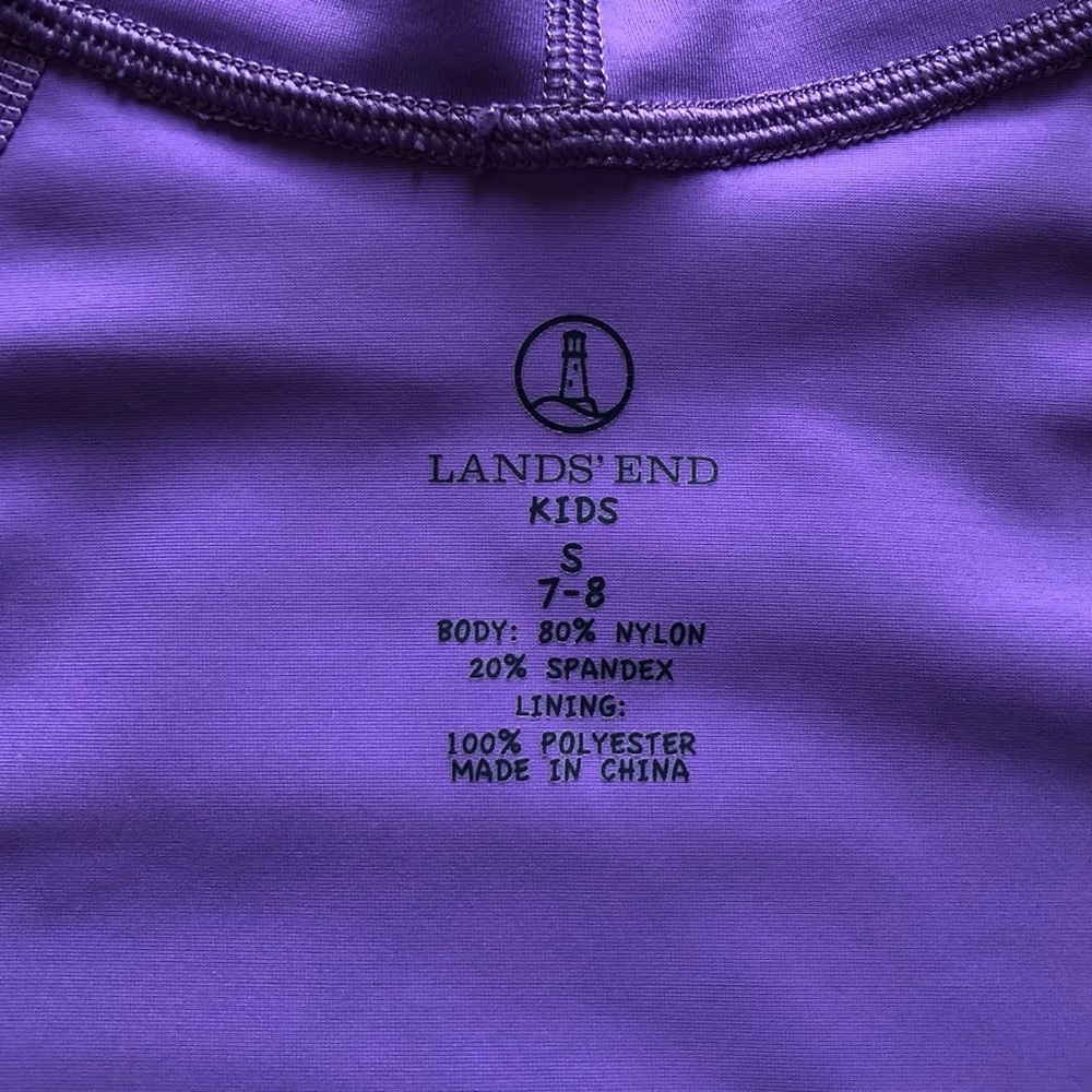 Lands' End Girl's Short Sleeve Rashguard - Picture 4 of 5